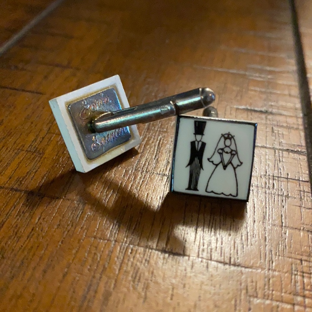 SOLDSOLDSOLD Sonia Spencer bride and groom cuff links